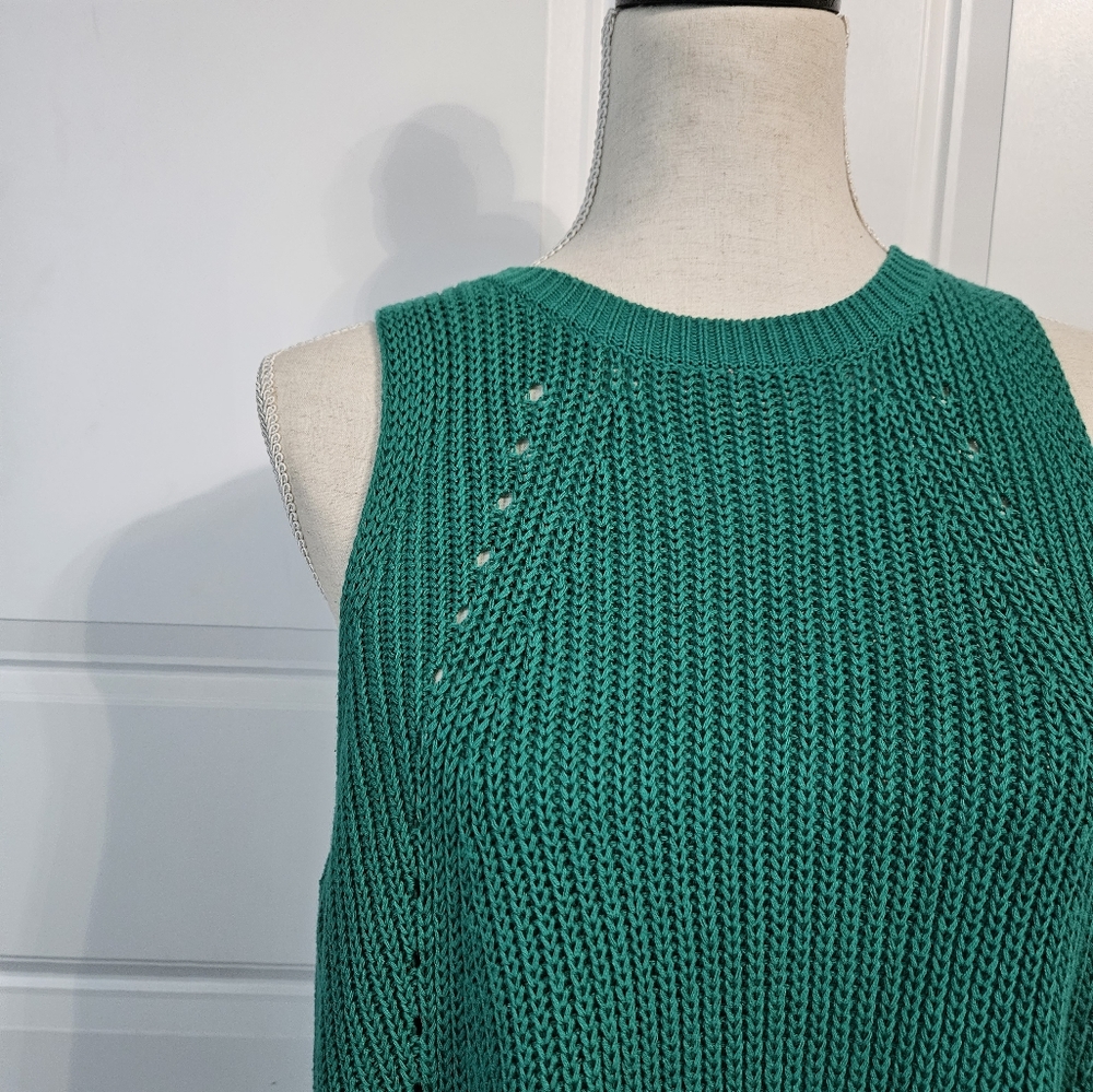 Open Back Sweater Tank Top
